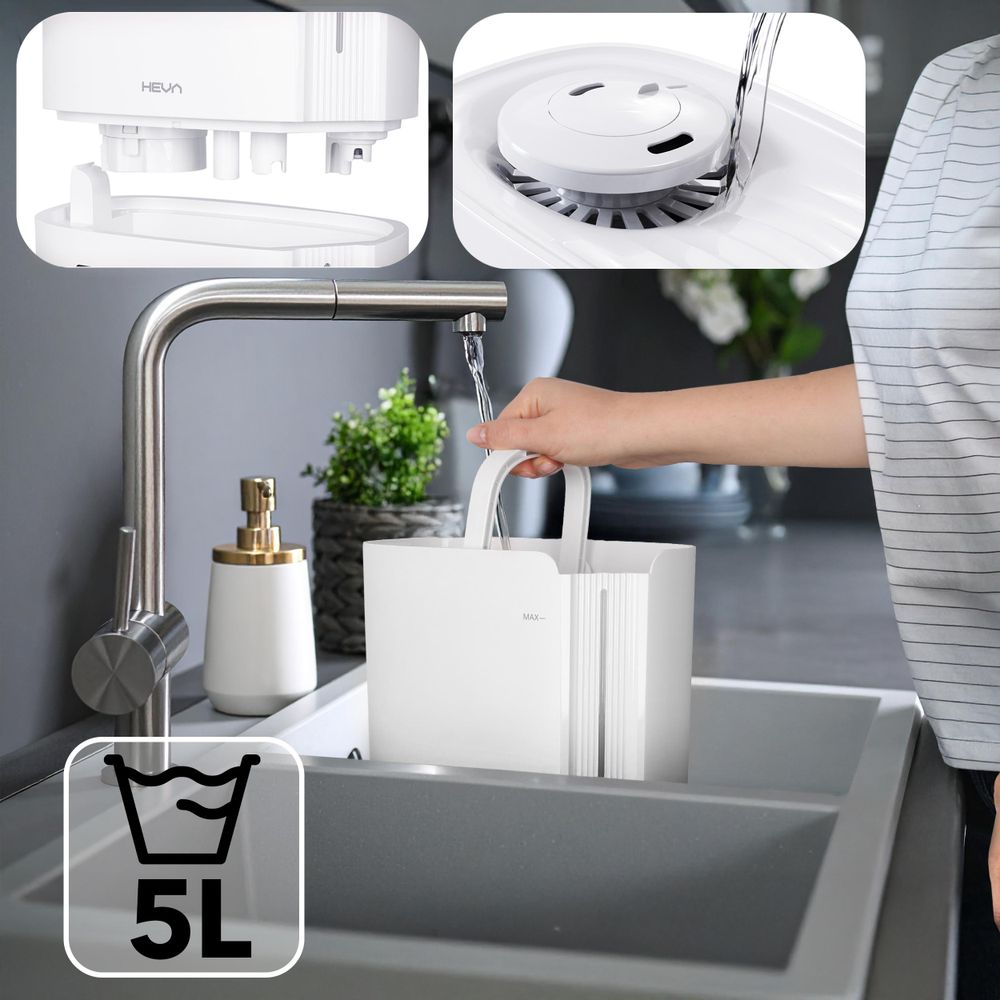 HEVA MILO Nawilżacz powietrza ultradźwiękowy 360° Aromaterapia Timer Biały