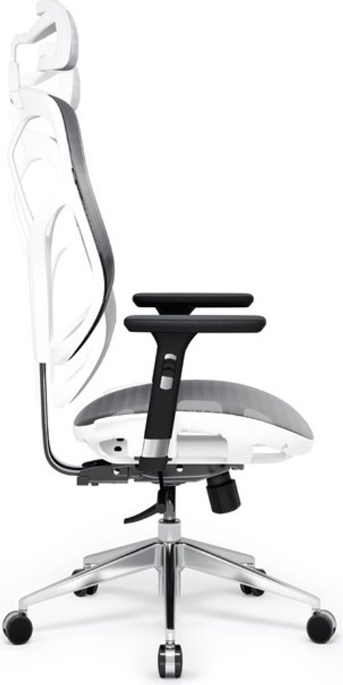 Diablo V-Basic Bürostuhl Chefsessel Netzstoff verstellbare Armlehnen höhenverstellbar ergonomisch Farbwahl (weiß/grau)