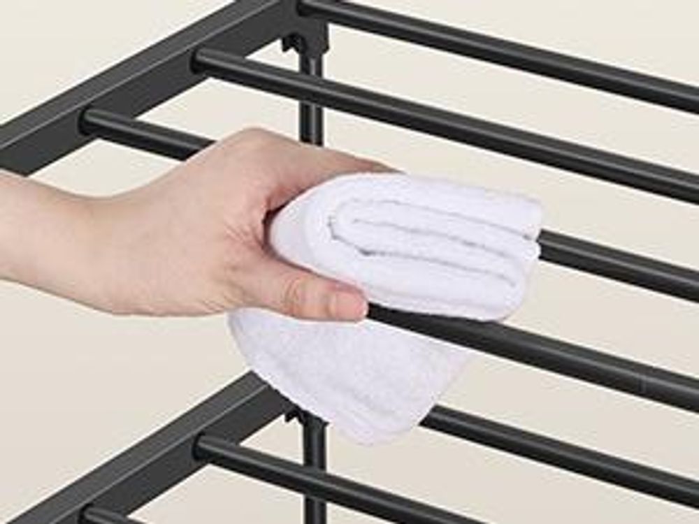 Schuhregal 4 Ebenen, Schuhständer Metall, 30 x 117 x 75 cm, Schuh-Organizer