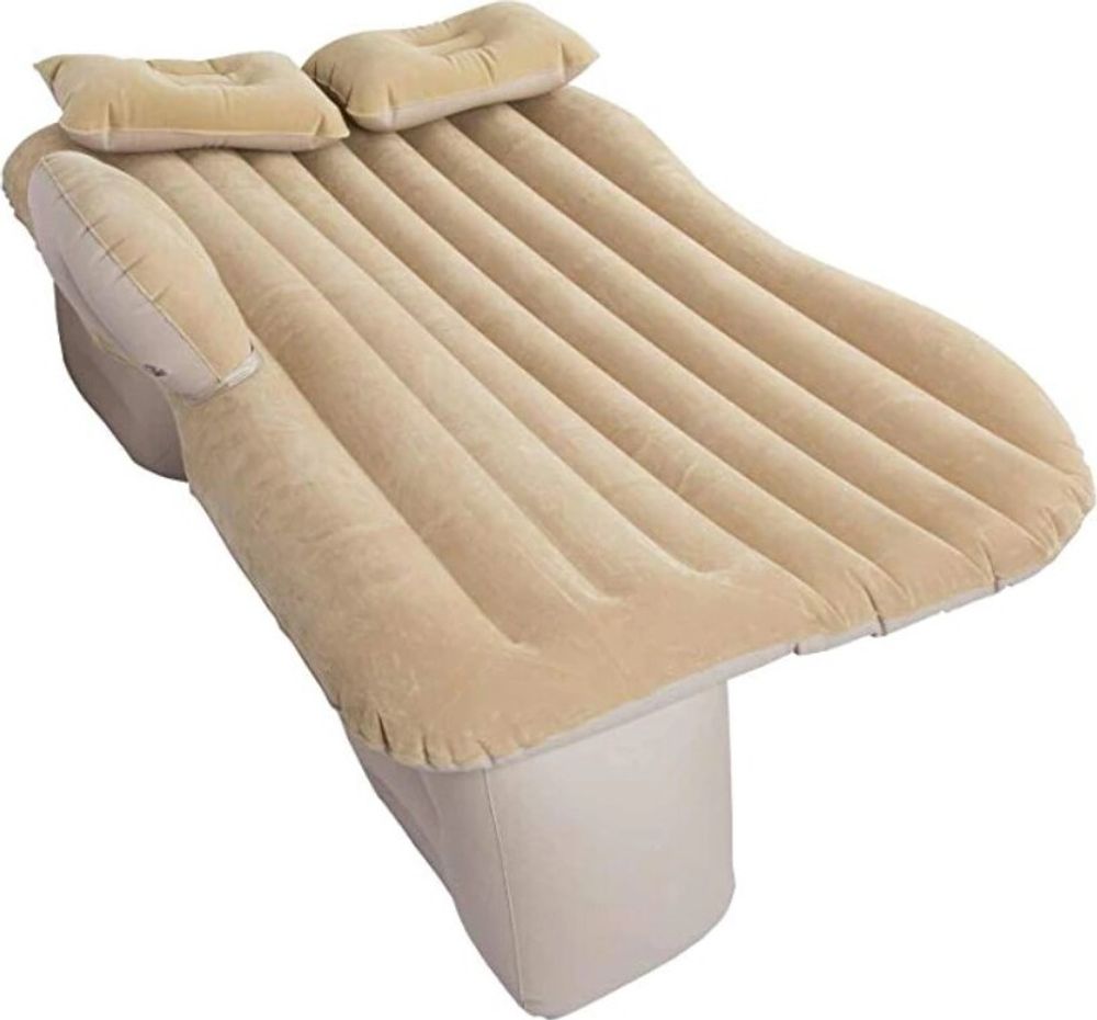 Aga Aufblasbare Auto-Matratze + Pumpe beige