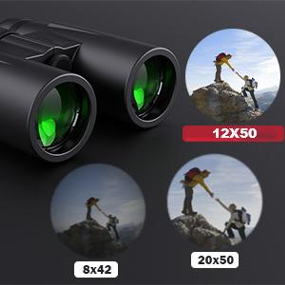 Fernglas 12x50 HD mit BAK4 HD Prisma FMC Objektiv Telefonadapter für Fotografie Fernglas Erwachsene zur Vogelbeobachtung und Reisen