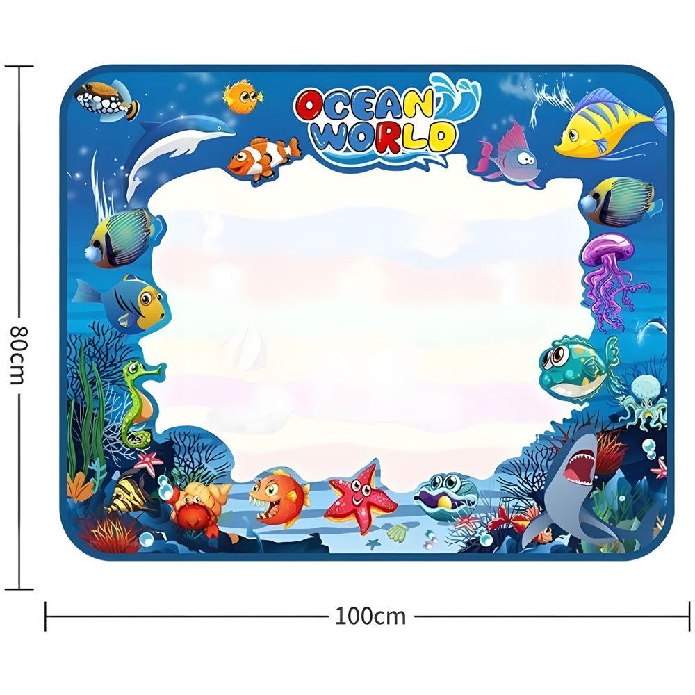 Wasser Doodle Matte 100x80cm - Magic zeichnung Mat für Kinder mit 2 Wasserstift, Wasserpinsel, XXL Malmatte, fleckenfreien Malspaß für Toddler – Retoo