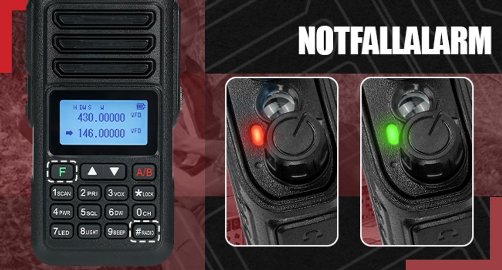 Retevis RA89 Ham Funkgerät, Hochleistungs Dualband Walkie Talkie für draußen, Wasserdicht IP68, Großer Reichweite, Lärmminderung, 2500mAh, Typ-C