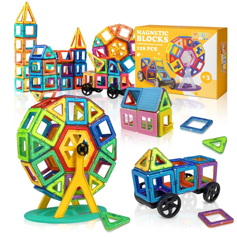 Magnetické 3D kostky – kreativní a vzdělávací zábava | EVI TOYS – MAGNETIC 128