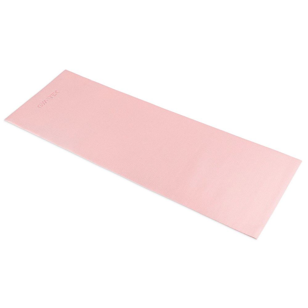 Eine aufgerollte rosa Yogamatte. Abmessungen