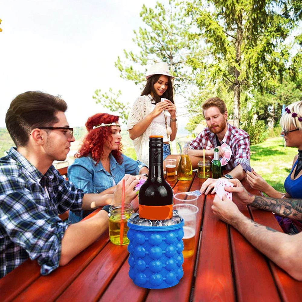 Eiswürfelform Silikon Eiswürfelbehälter Deckel Tassenform BPA-Frei Becher Eis Getränke Gekühlte Whisky Wein Cocktail Leicht Spülmaschinenfest Retoo