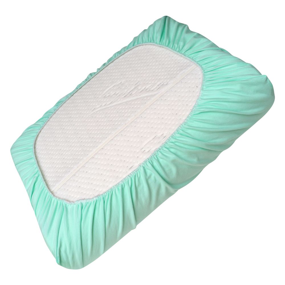 Kissenbezug für Nackenkissen - Universalgröße für orthopädisches Kissen und Gesundheitskissen - GRÜN Kissenbezüge aus Baumwolle - max 55x40 cm