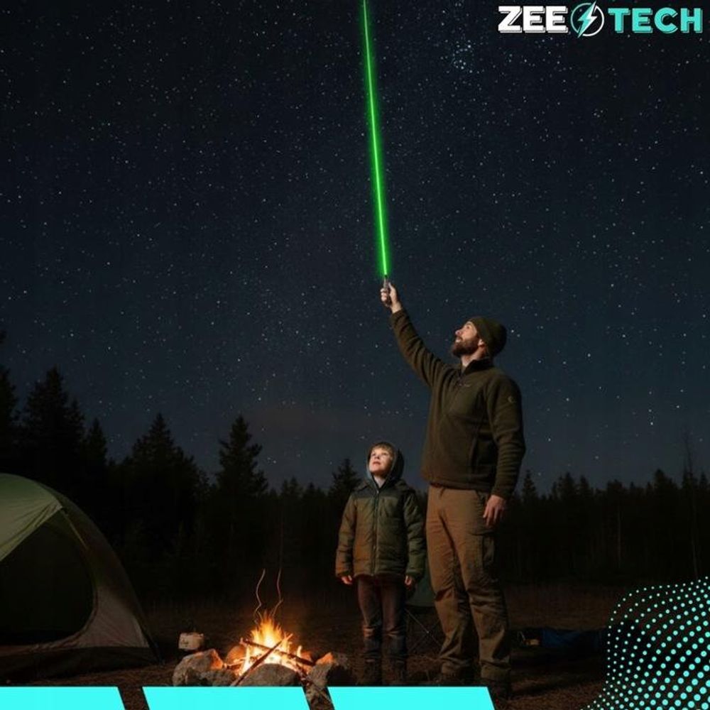 Grüner Laserpointer, starker Laser, 200 m Reichweite, USB-C Aufladung