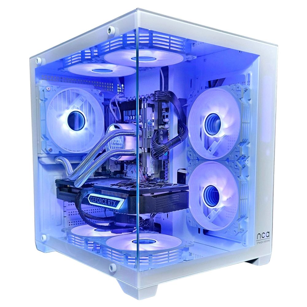 Gaming PC WHITE | AMD RYZEN 7 | NVIDIA RTX 5060 | 16GB RAM 240GB SSD | RGB Lüfter mit Controller | Wasserkühlung | Windows 11 | WLAN 5 AC
