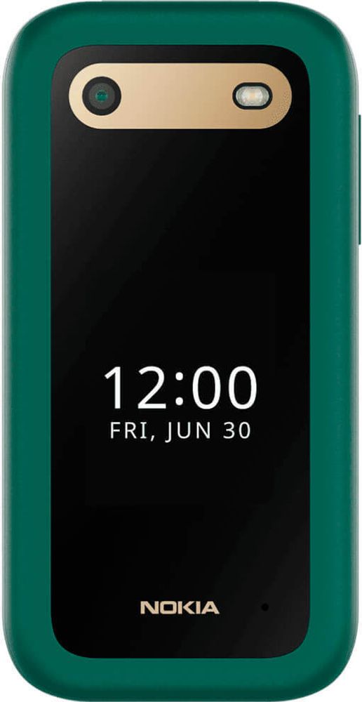 Nokia 2660 Flip 4G, Klappgehäuse, Dual-SIM, 7,11 cm (2.8"), 0,3 MP, 1450 mAh, Grün