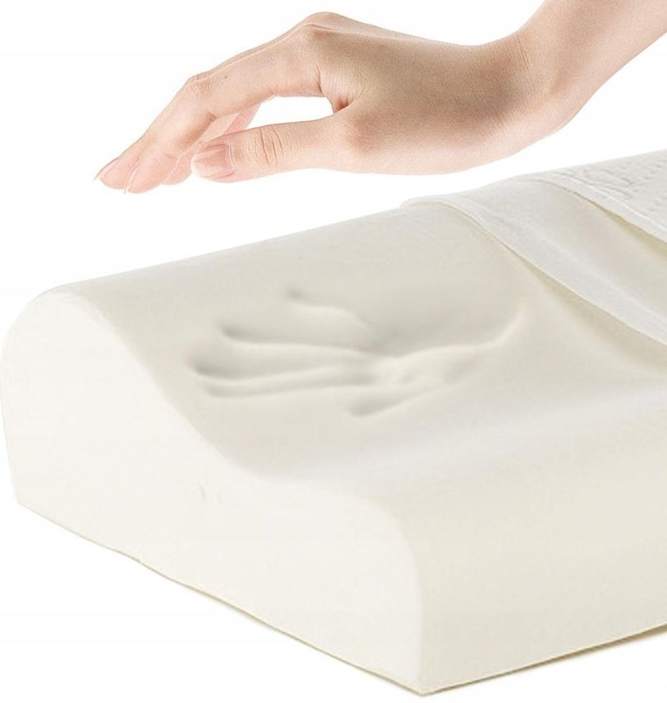 Orthopädisches Nackenstützkissen aus Memory Foam - Profiliertes Kopfkissen - Nackenkissen mit Aussparung - Ergonomisches Kissen für besseren Schlaf