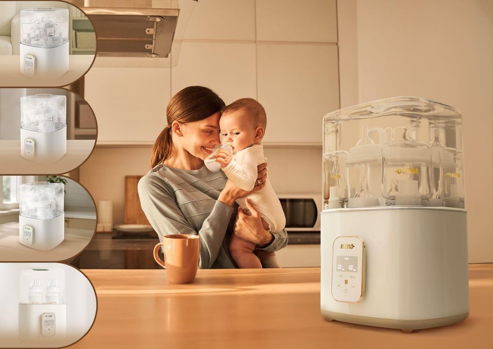 Neno Puro Baby Flaschensterilisator 4in1 mit Dampfsterilisation und Trocknung