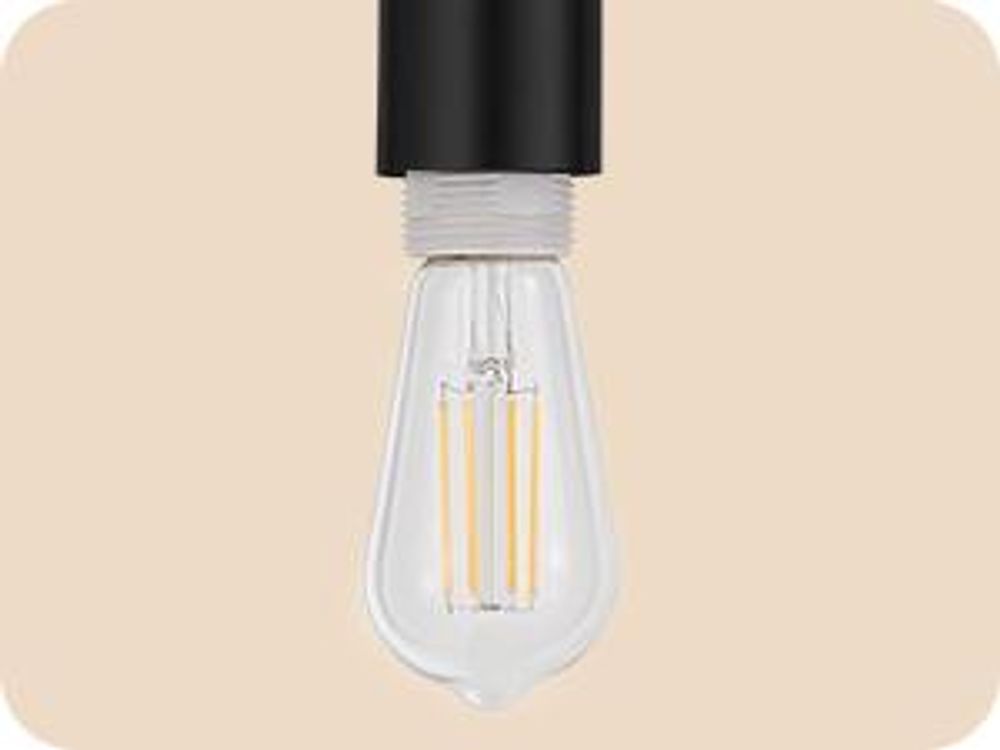 EDISHINE Stehlampe Bogenlampe Wohnzimmer mit LED-Glühbirne, mit Leinenschirm verstellen, Standleuchte Schwarz
