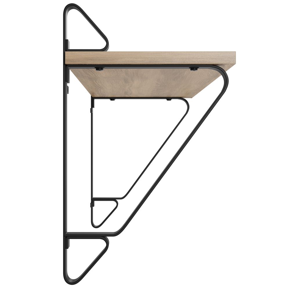 tectake® 2er Set Wandregal Irvine 60 x 20 x 33,5 cm