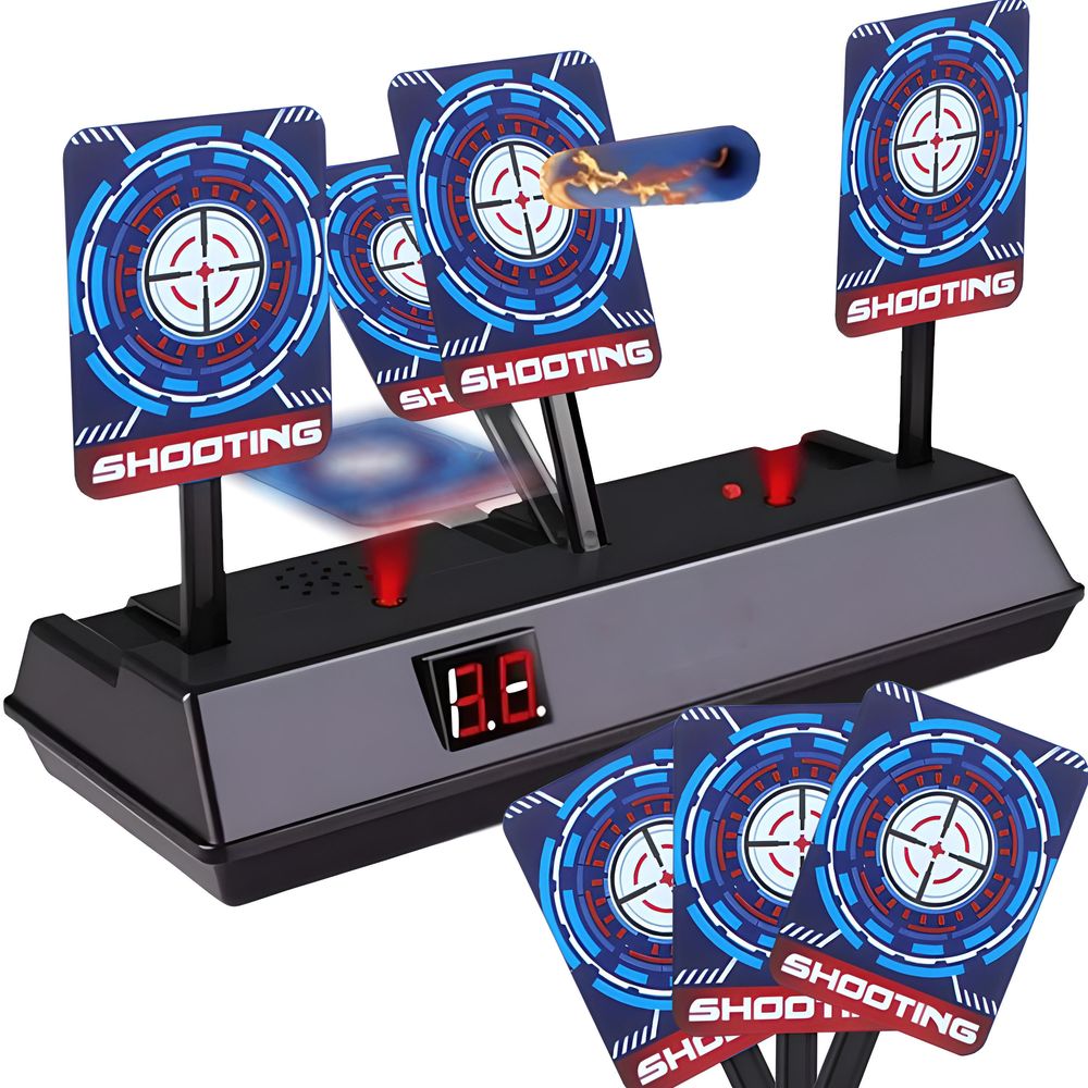 Digitale Zielscheibe mit LCD, Elektronische Zielscheibe, Schießscheibe mit Sound und Punktzahl für NERF Blaster, Spielzeugpistole Retoo