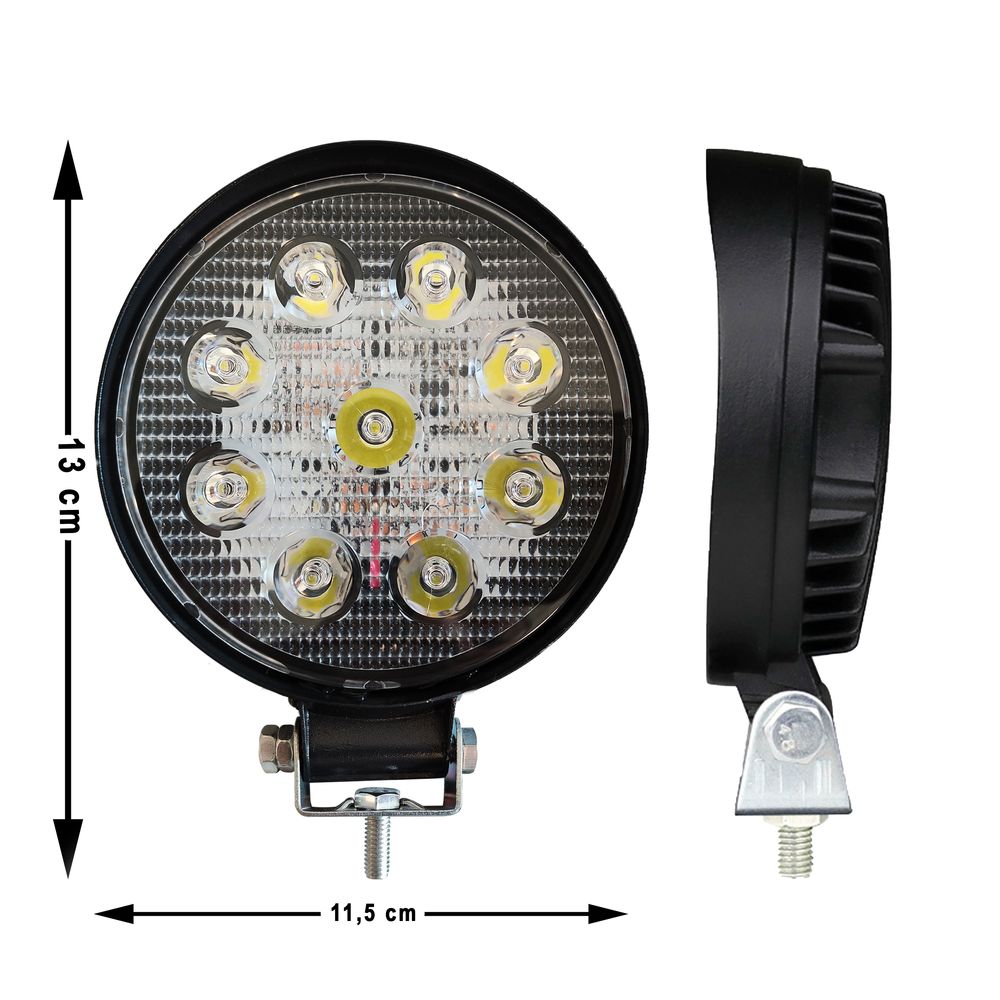 LED Arbeitsscheinwerfer 27W Traktor LED Scheinwerfer Strahler 12-24V Zusatzscheinwerfer 2200 lm IP68 Wasserdicht Rückfahrscheinwerfer für Auto Retoo