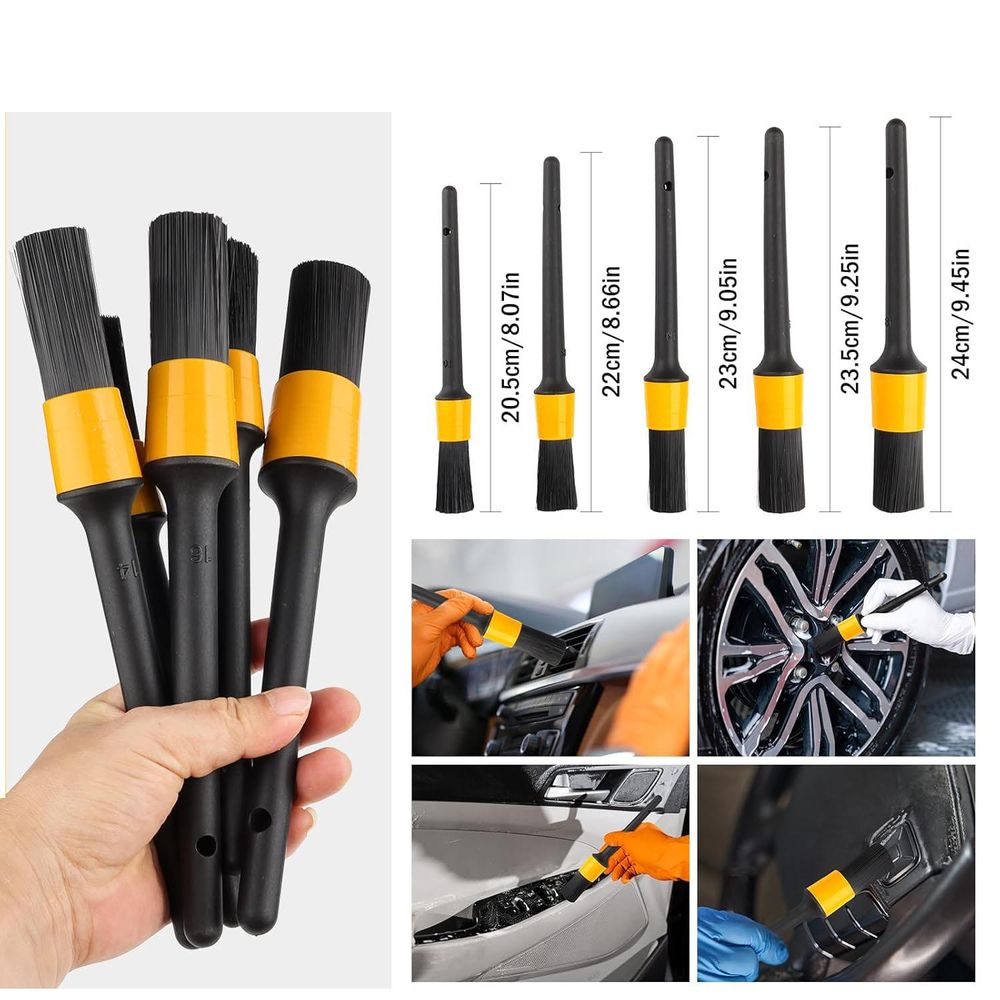 LUXTOM | Auto Reinigungsset, 19 Stück, Autopflege Set, Auto Detailing Pinsel, für Auto Reinigung, Auto Polierset, Felgenreinigungsset