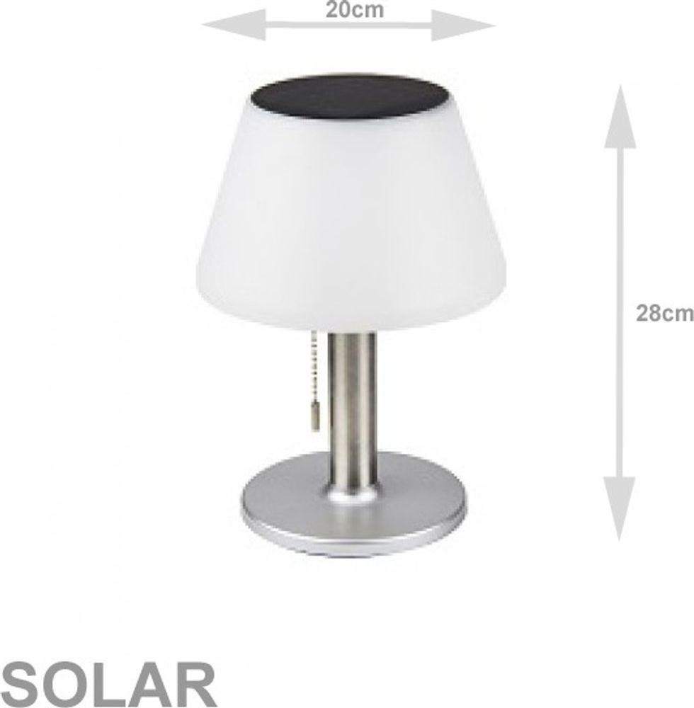 Kynast Solar LED Tischlampe, 2 Stufen,Tischleuchte für Garten Balkon Terasse