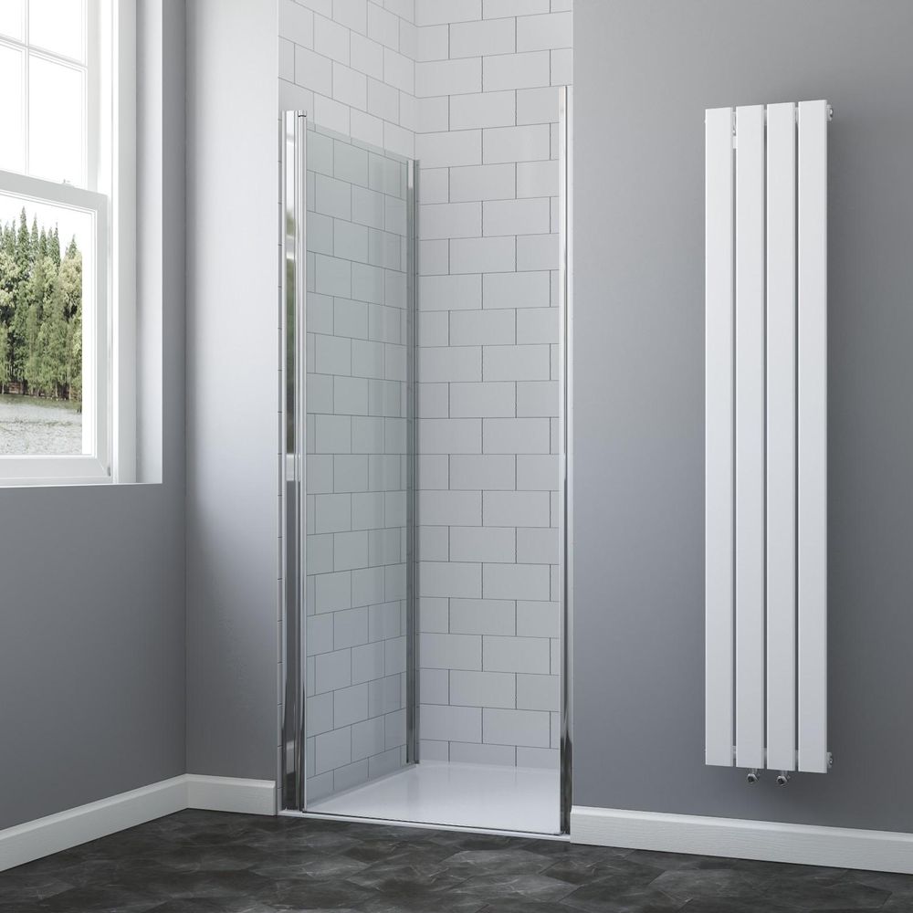 Pendelduschtür mit Sicherheitsglas, flexiblem Ausgleich, hochwertigem Aluminium und Komfort-Technik