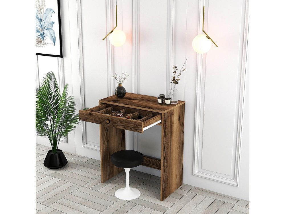 Skye Decor, Lizbon - Walnut, Schminktische, Nussbaum, 70 x 40 x 84,7 cm