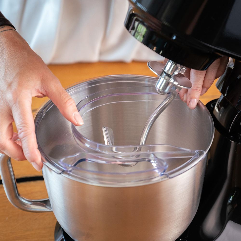 LEHMANN Robot Pâtissier avec Écran, Fonction Fermentation, Balance Intégrée, Bol 5L, 1500W, Noir