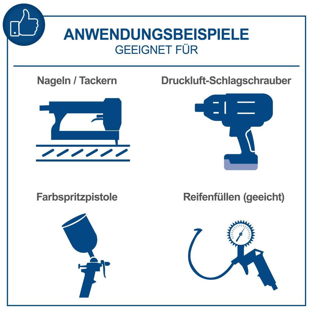 Scheppach HC53DC Druckluft Kompressor | 2200W Leistung | 50L Kessel | 10bar | Ansaugleistung 412L/min | Druckminderer, ölgeschmiert, Doppelzylinder