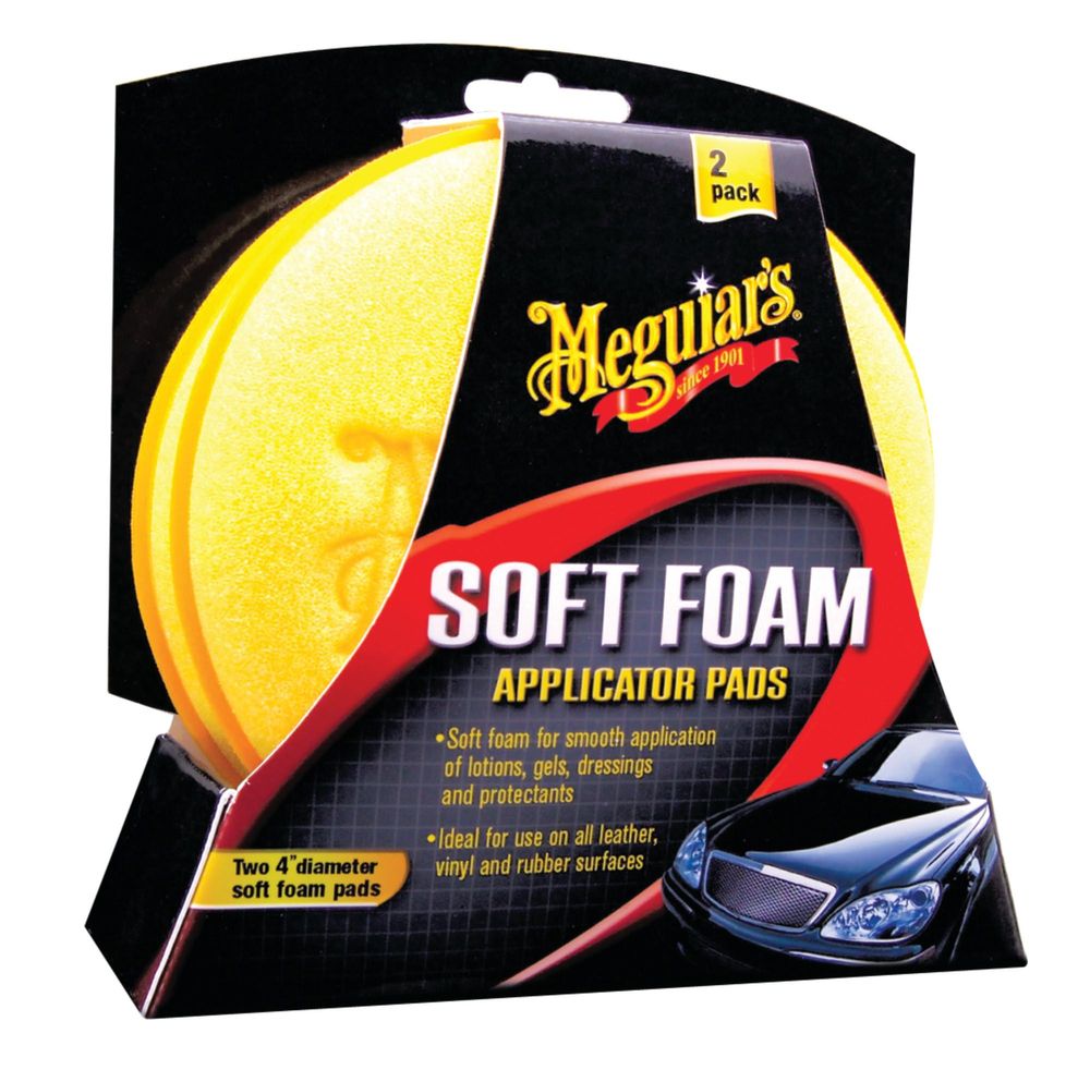 2 x Meguiar's® Soft Foam Applicator Pads – Schaumstoffschwämme zum Auftragen