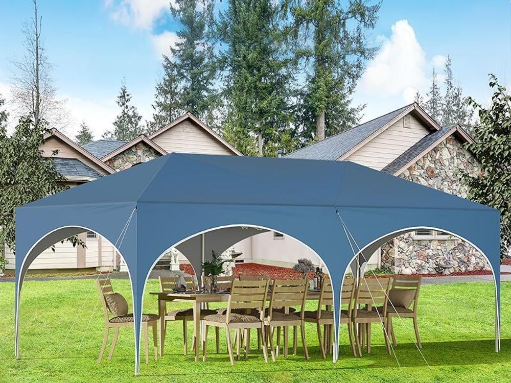WOLTU Pavillon, mit Seitenwänden, wasserabweisend UV-Schutz, blau