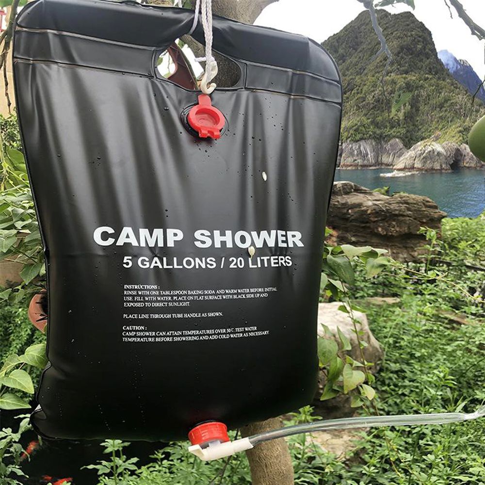 Campingdusche 20L – Solardusche für Outdoor, Gartendusche mit Duschkopf, Solar-Wassersack für warmes Wasser, ideal für Camping und Pool Retoo