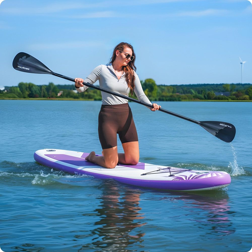 THUNDER Sola Stand Up Paddle Board 350x81x15 cm Fioletowy Biały Różowy do 150 kg