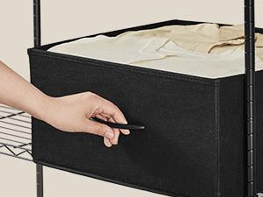 SONGMICS Kleiderständer offener Kleiderschrank, (Garderobenständer mit 2 Schubladen mit Kleiderstange), Garderobe mit Gitterablagen, freistehend