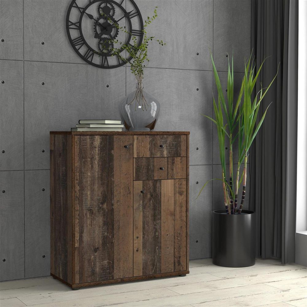 Tembi VI – Kommode im Old Wood Vintage Look mit flexibel einstellbarem Einlegeboden