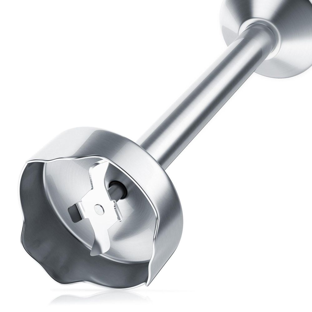 Arendo Stabmixer 1000 W Edelstahl Set, vierflügeliges Messer, Pürierstab, stufenlose Geschwindigkeitsregelung, Turbotaste, Abnehmbarer Mixfuß, GS-
