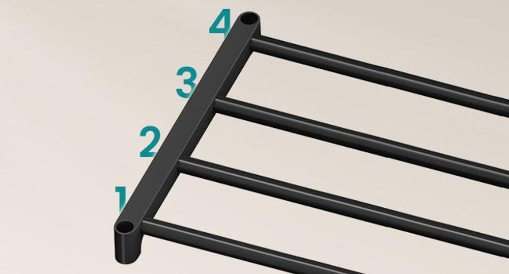 SONGMICS Schuhregal, 4 Ebenen, Schuhablage schmal, Schuh-Organizer Metall, 30 x 45 x 66 cm, schwarz