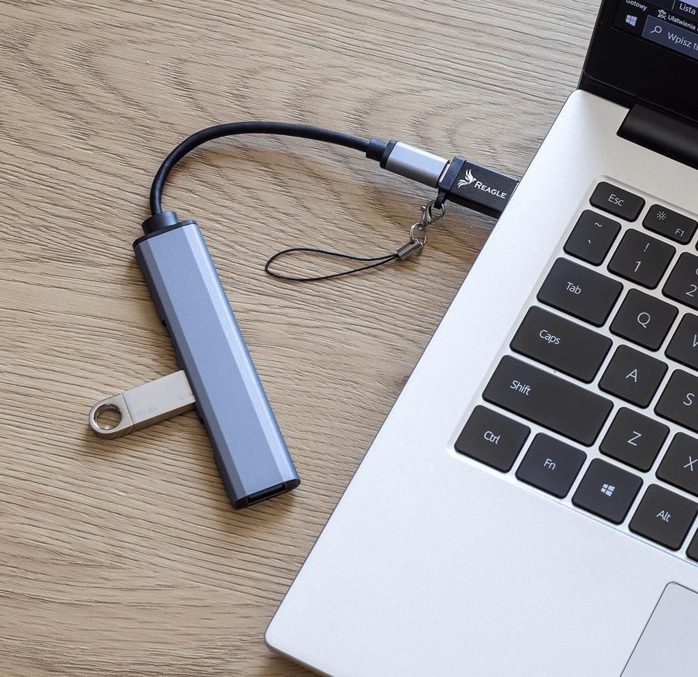 USB A zu USB C Adapter Reagle USB 3.2 Gen 2 Typ C Buchse auf USB A Stecker 10Gbps 100W PD Schnellladen OTG Konverter für Handy Laptop PC