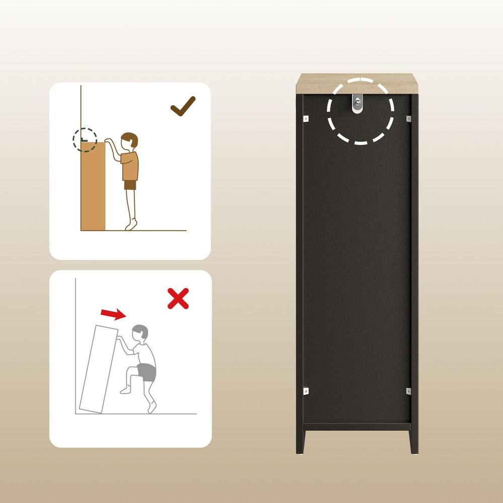 SoBuy Nachttisch schmal 20cm, Nachtschrank & Beistelltisch mit 2 Schubladen, Platzsparendes Möbelstück für Schlafzimmer & Nischen FBT149-SCH