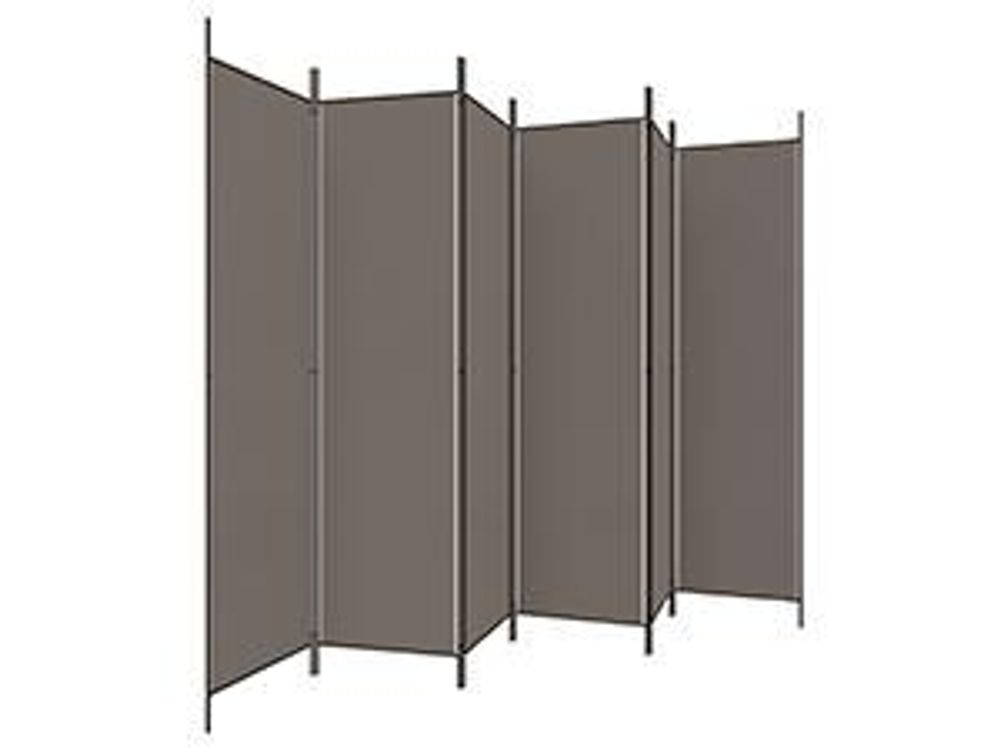 vidaXL 6-tlg. Paravent Anthrazit 300x200 cm Stoff