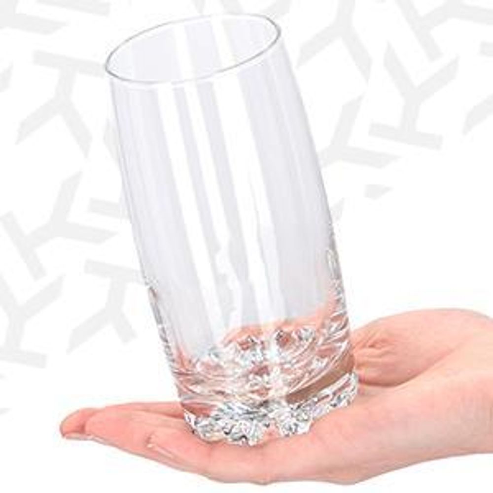 KADAX Wassergläser, Set de 6, Trinkgläser, Saftgläser aus Glas, robuste Gläser für Wasser, Saft, Garten, Party, Drink, Bier, Universalgläser, Cocktailgläser, Getränkegläser (Nadia, 365ml)