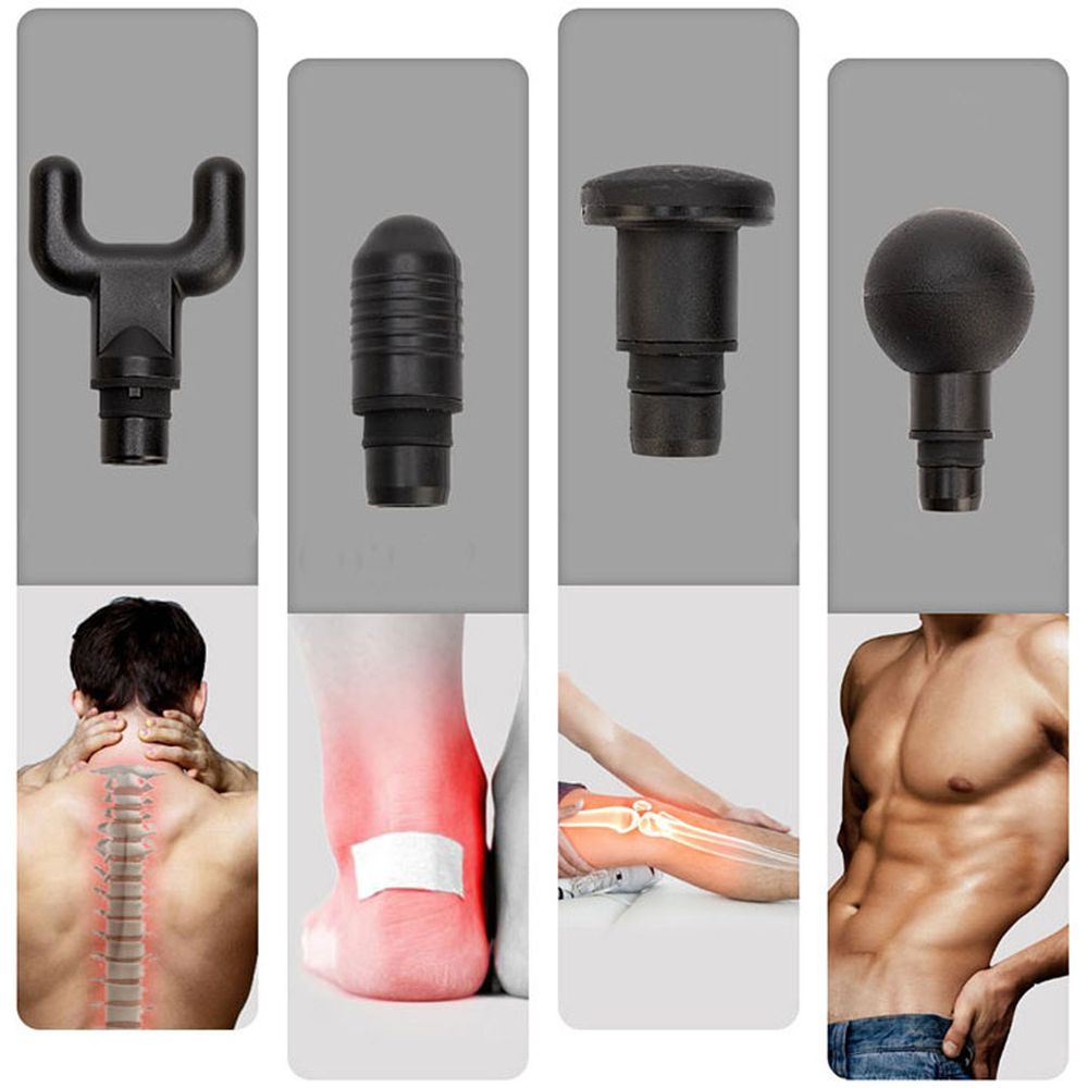 Massagepistole Elektrische Massage Gun LED Muskelmassagepistole Nacken Schulter Muskel 4 Geschwindigkeiten Rücken Massager Tissue Köpfe Retoo