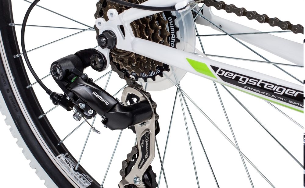 Bergsteiger Kansas 24 Zoll Kinderfahrrad, geeignet für 8, 9, 10, 11 Jahre, Shimano 6 Gang-Schaltung, Mountainbike mit Weißwandbereifung, Jungen-Fahrrad, Mädchen-Fahrrad