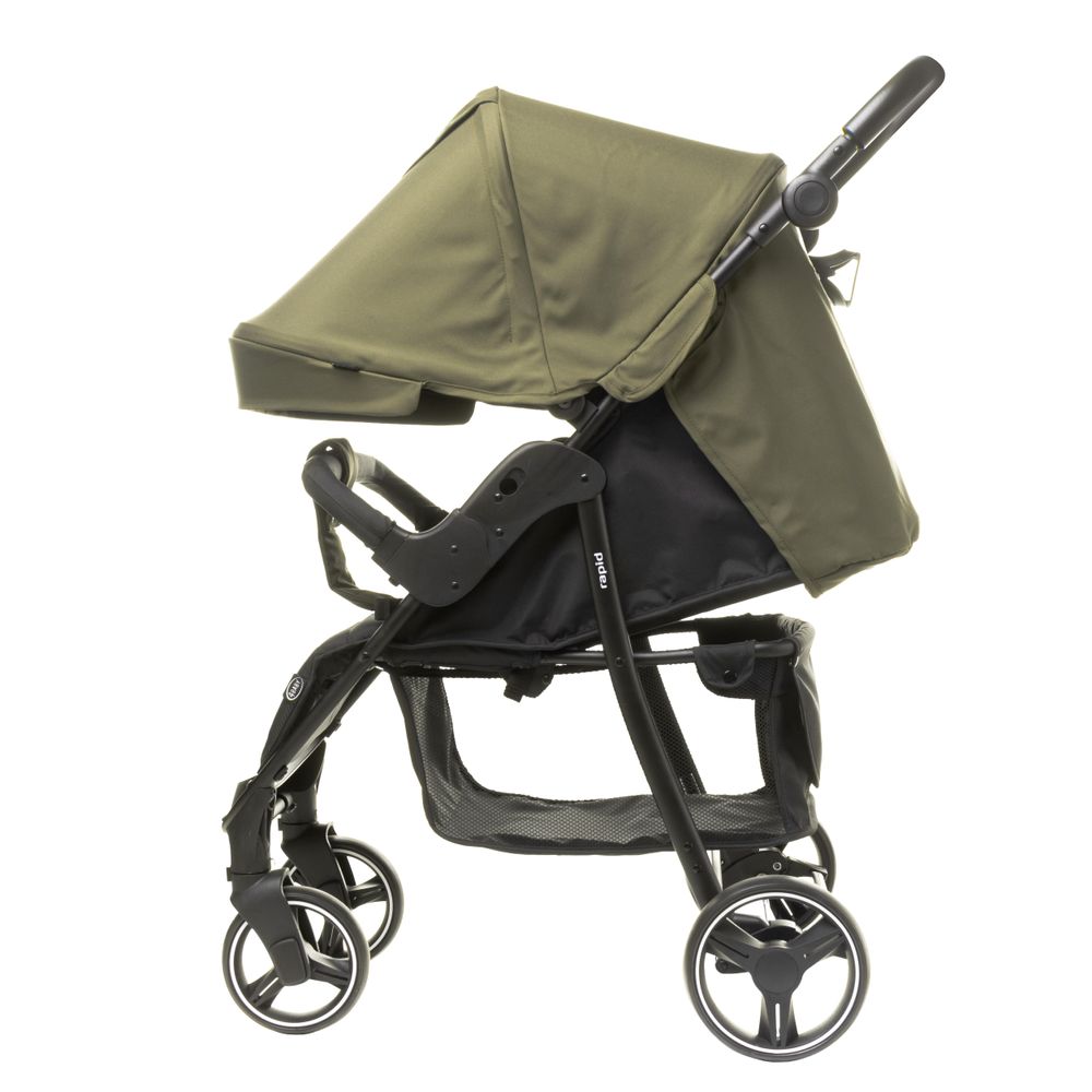 4Baby | Kinderwagen - Buggy Kinderwagen - Khaki - Kompakt - Liegeposition - Geländetauglich - Leichtgewicht - bis zu 22 kg - Rapid