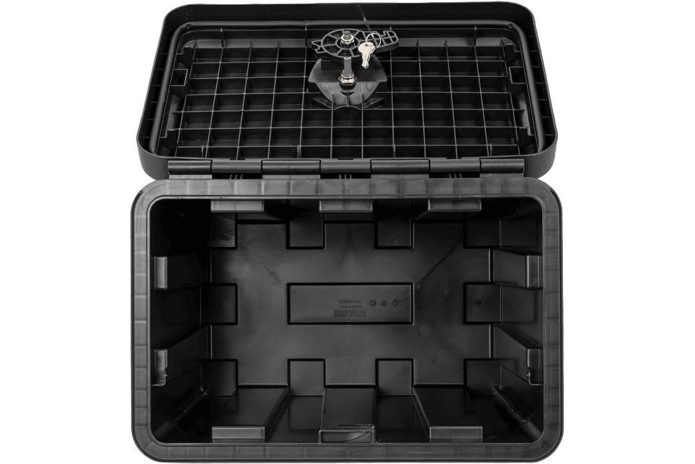 DAKEN JUST 81102 Staukasten 500x350x400mm 40L Werkzeugkasten für LKW Anhänger Unterflurbox Staubox mit Schloss