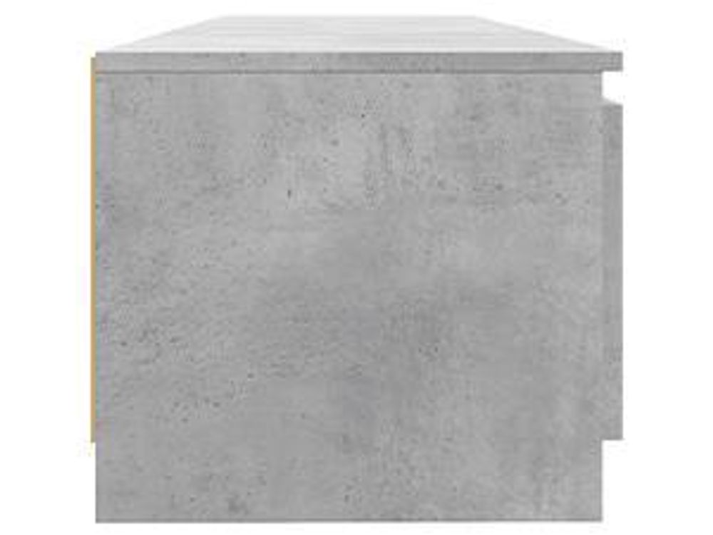 vidaXL TV-Schrank mit LED-Leuchten Betongrau 140x40x36 cm