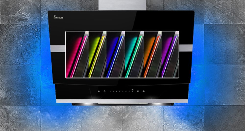 RGB- und LED-Beleuchtung der Wand-Dunstabzugshaube HERMES6005SM