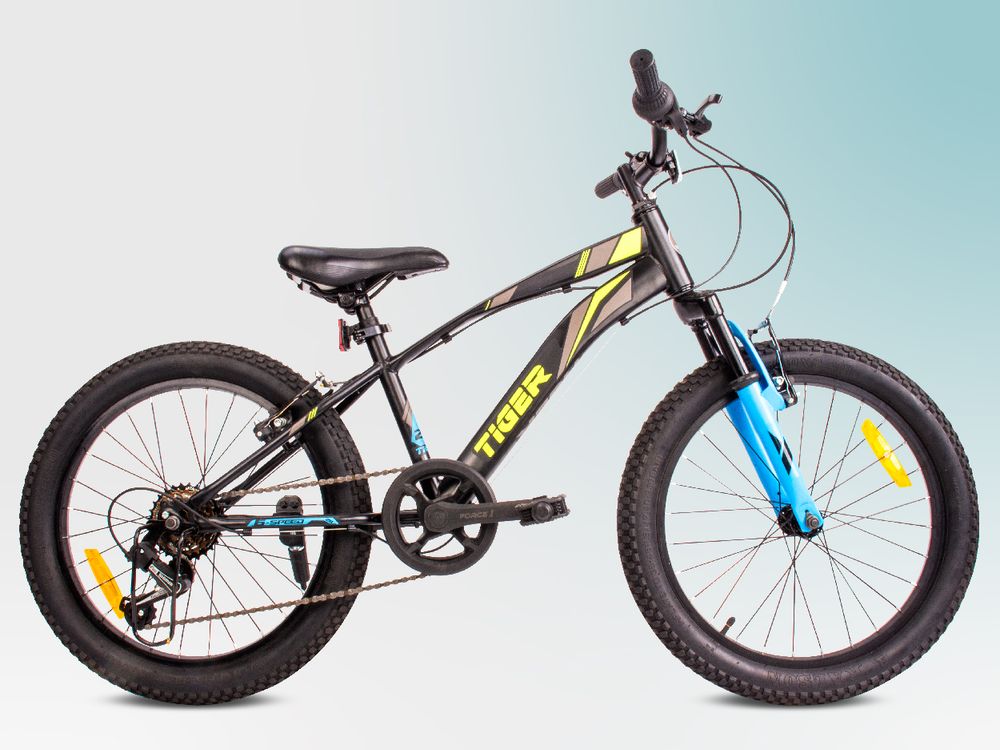Sun baby Jungenfahrrad 20 Zoll Radgröße Kinderfahrrad Tiger Bike Jungen, zur Auswahl 6 Gang Shimano, von 6 bis 10 Jahre verstellbare (Schwarz Grün Blau)