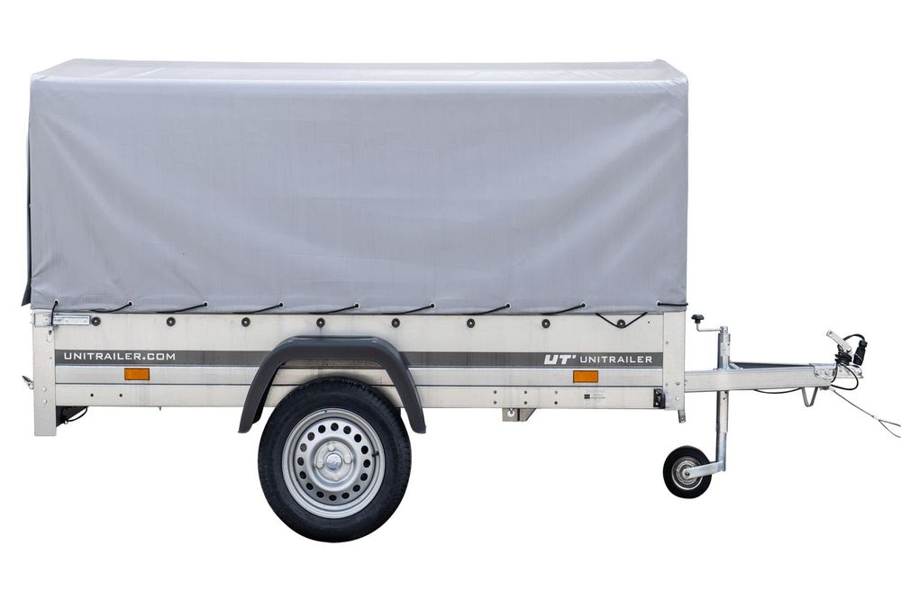 Anhänger Pkw 230x125 Garden Trailer 230 KIPP Unitrailer 750 kg mit Stützrad, Hochplane und Hochspriegel