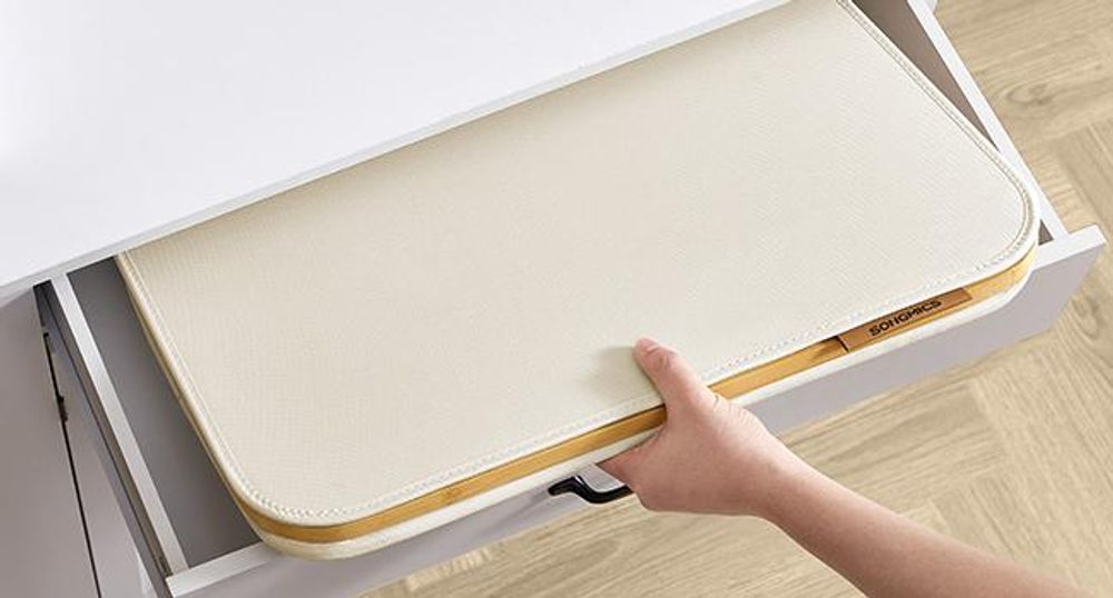 SONGMICS Wäschekorb mit Deckel, 130 L, herausnehmbarer Wäschesack,Griffe aus Bambus