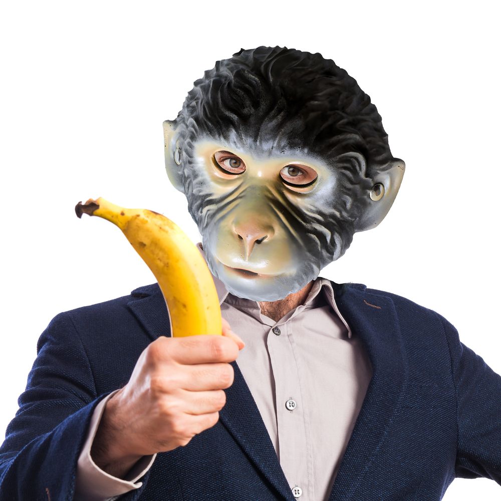 Halloween Maske Affe Gorilla Schimpanse Horror Verkleidung Kostümspiele Horrormaske Cosplay Fasching Karneval Party für Herren Damen Retoo