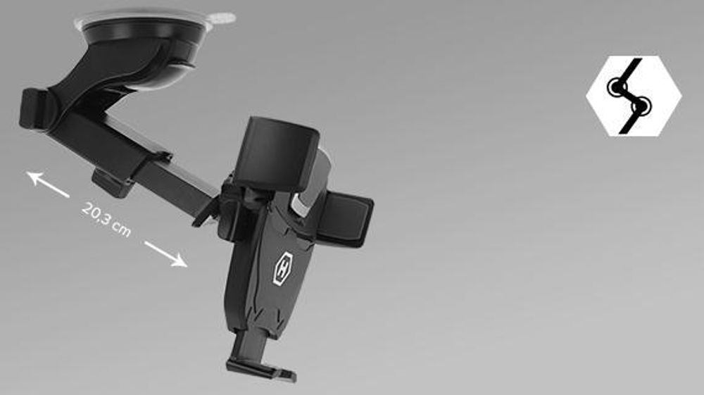 HAMMER-Handyhalterung für das Auto – stabiler, fester Halter für die Windschutzscheibe