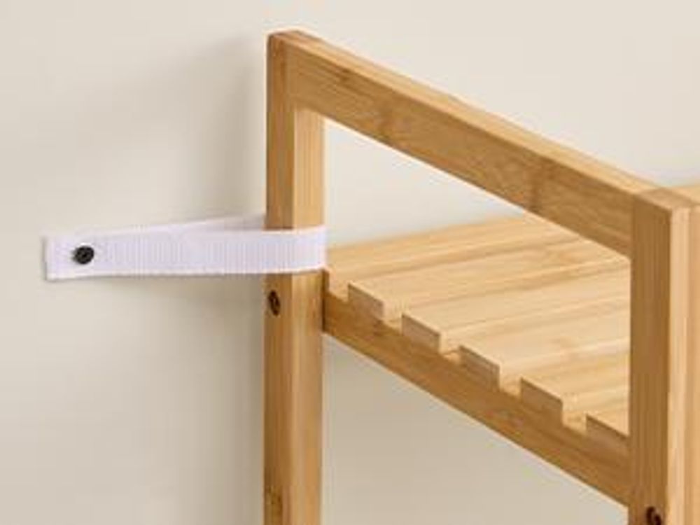 SONGMICS Bambus Standregal mit 6 Ablagen, Bücherregal, für Wohnzimmer, Bad, Küche, Schlafzimmer, naturfarben